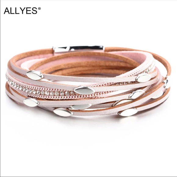 Jewelry - Layered Leather Wrap Bracelet